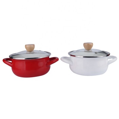 Enamel Casserole set with Hollow Handle carbon steel enamel casserole cookware set