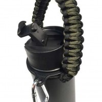 Customized Stainless Steel 304 PP Flip Lid BPA Free 18 OZ Sport Bottle with Paracord Handle