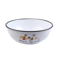 logo printed metal enamel salad bowl enamel storage bowl