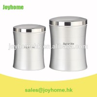 3L/5L silver metal tea coffee sugar canisters set