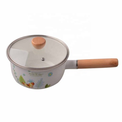 Japan quality enamel pot pan with handle